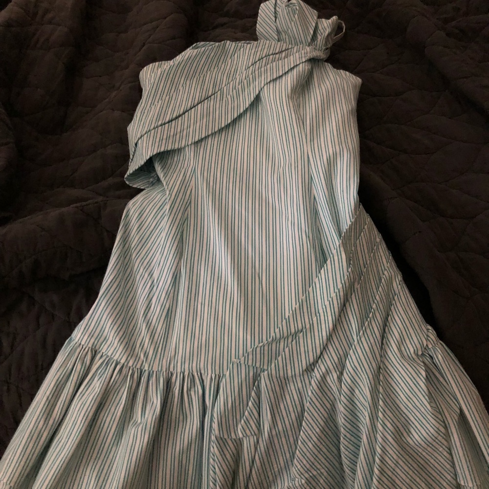 Betsey Johnson striped 1 shoulder dress size 2
